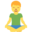 man in lotus position